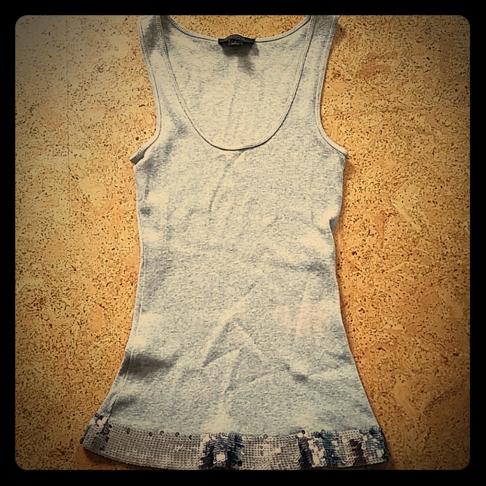 Tank top with sequins